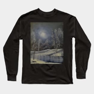 Nighttime Snowfall Magic Long Sleeve T-Shirt